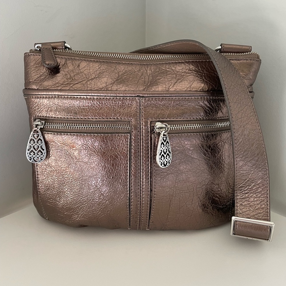 Brighton Metallic Bronze Crossbody Bag